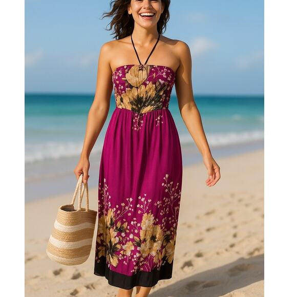 Unbranded Dresses & Skirts - NWOT Sunsets Floral Summer Dress L